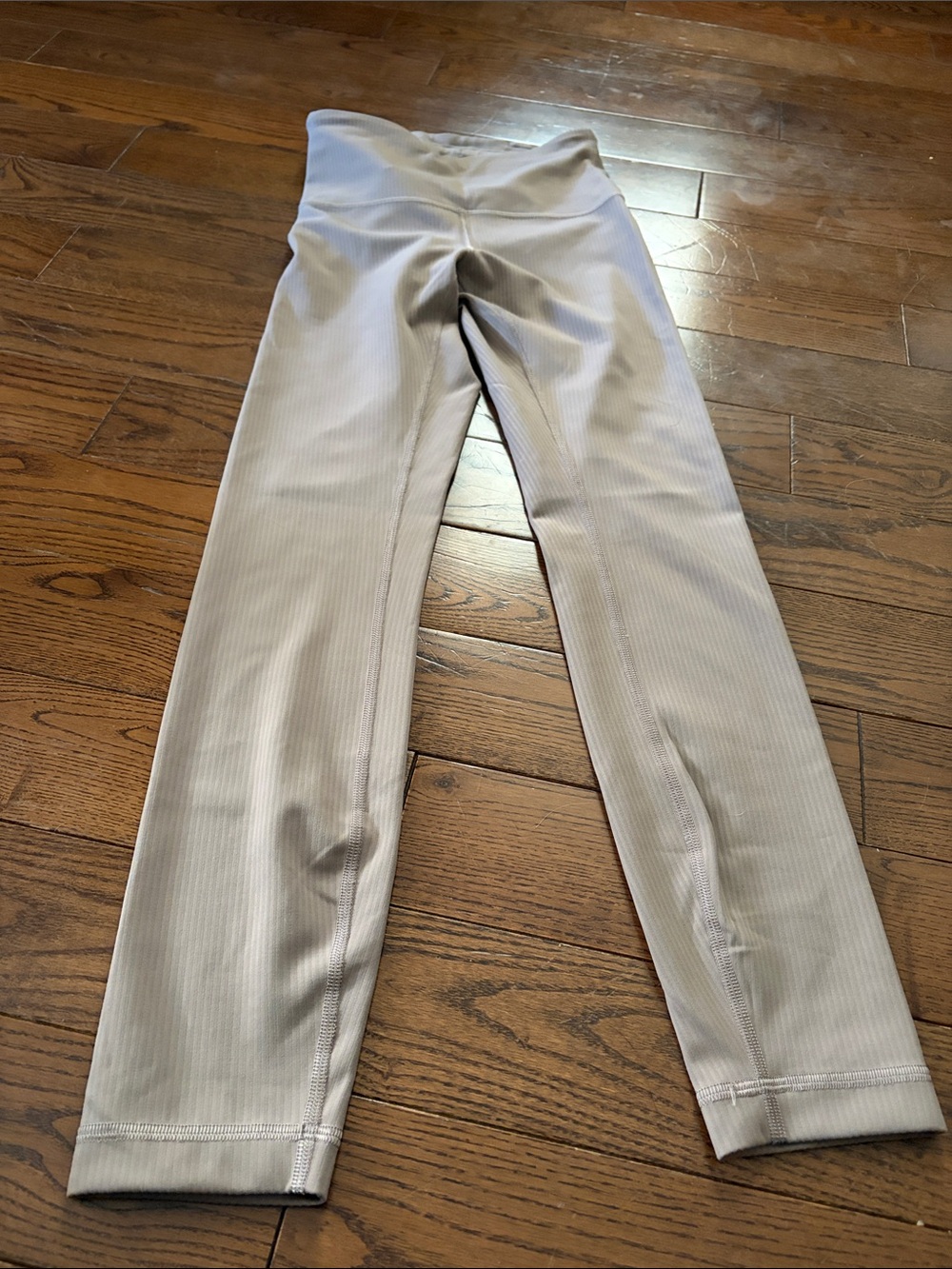 Taupe/Beige Ribbed Leggings